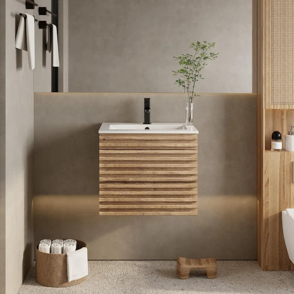 24" Floating Bathroom Vanity with Sink