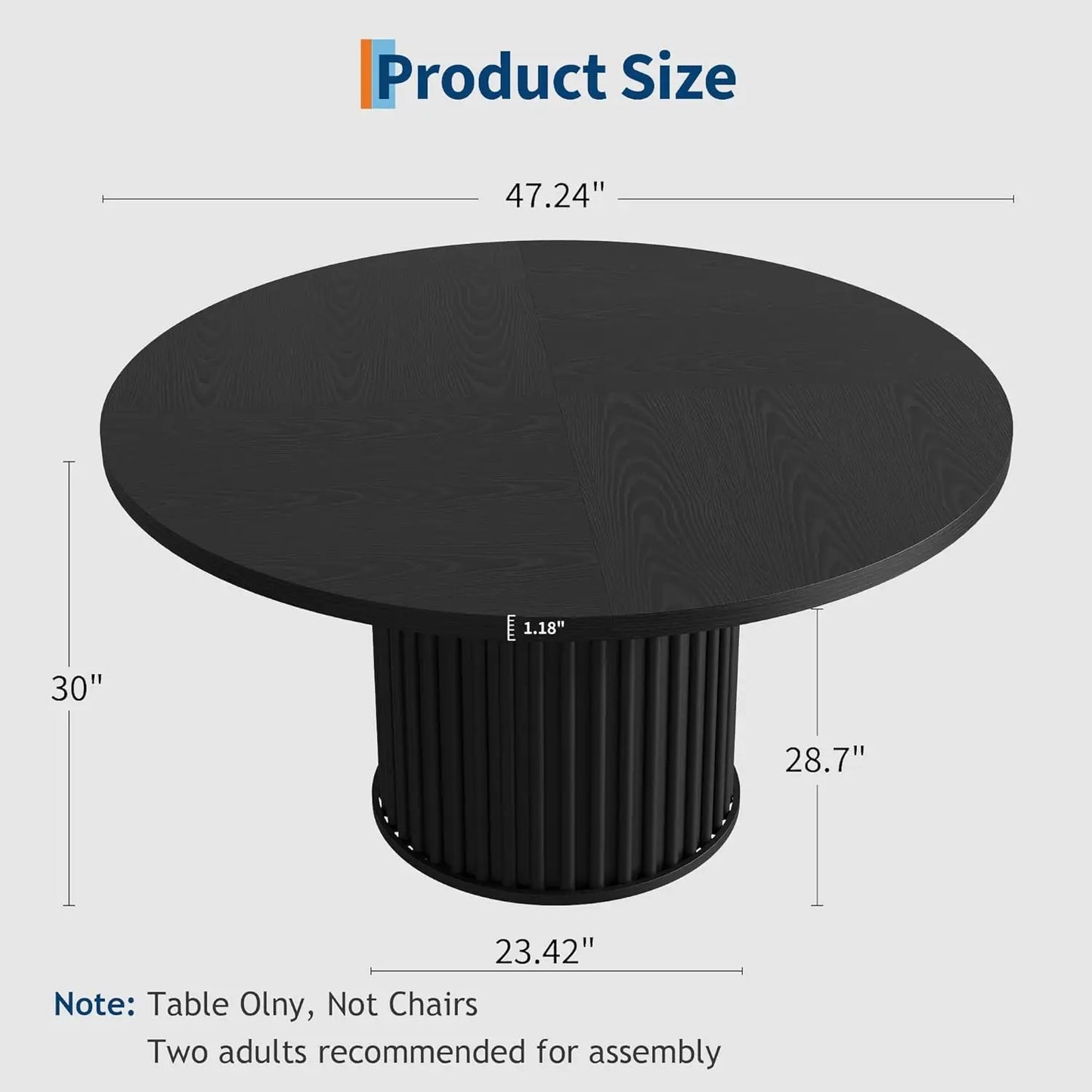 47" Round Dining Table