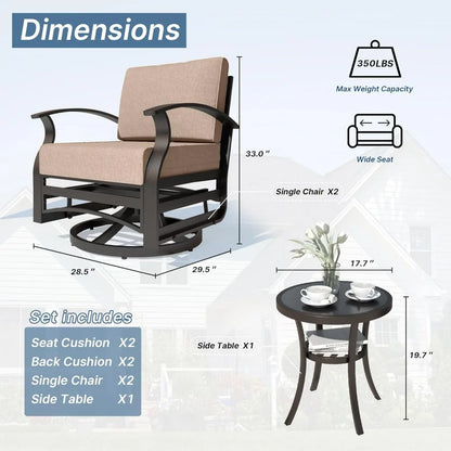 3 Pieces Patio Furniture Set