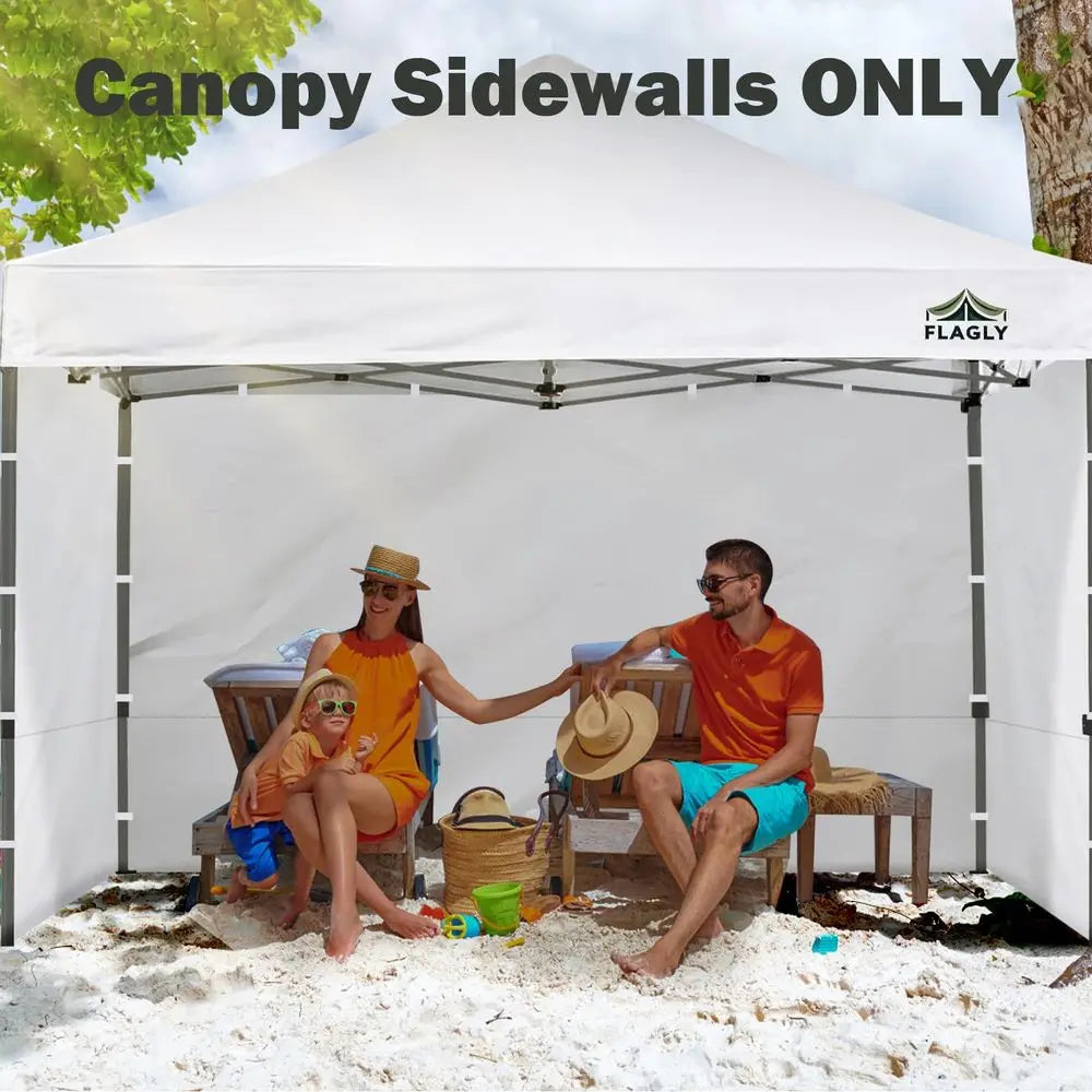 Canopy Sidewalls for 10x10 Pop Up Canopy Tent, 300D Waterproof Material for Outdoor Events, Vendor Booths, and Privacy Sidewalls