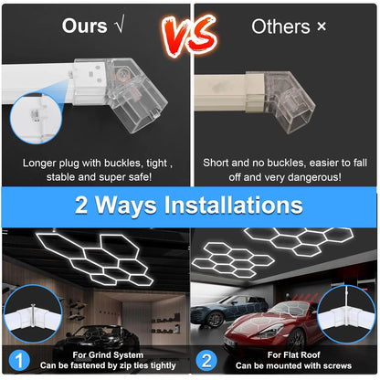 35 Pack 400W Hexagon Garage lights
