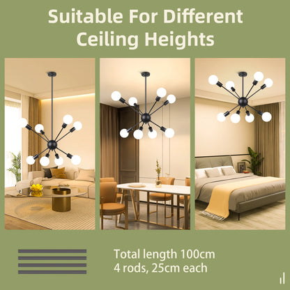 Modern Chandelier, dinning room, living room, ceiling light, led bulbs