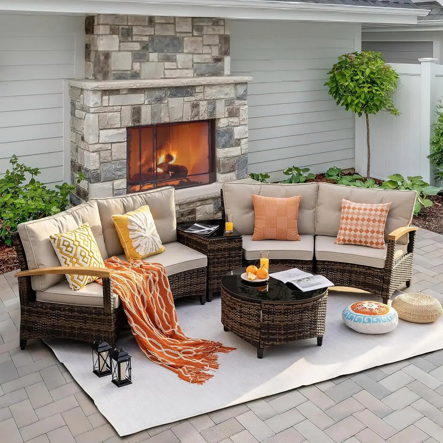 9 Piece Outdoor Patio Furniture Set
