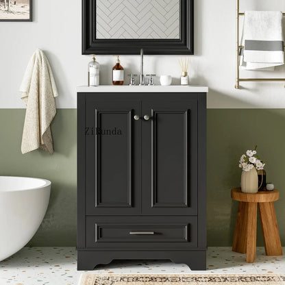 24'' Bathroom Vanity with Ceramic Sink Combo