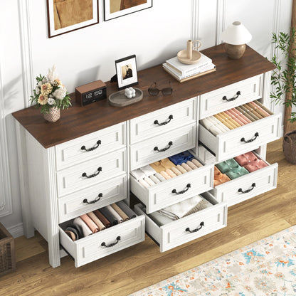 63'' Large Dresser with 12 Drawers