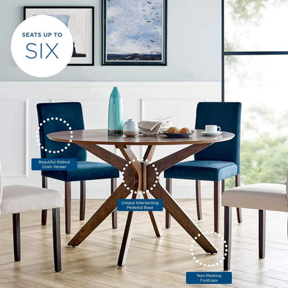 47" Round Wood Dining Table