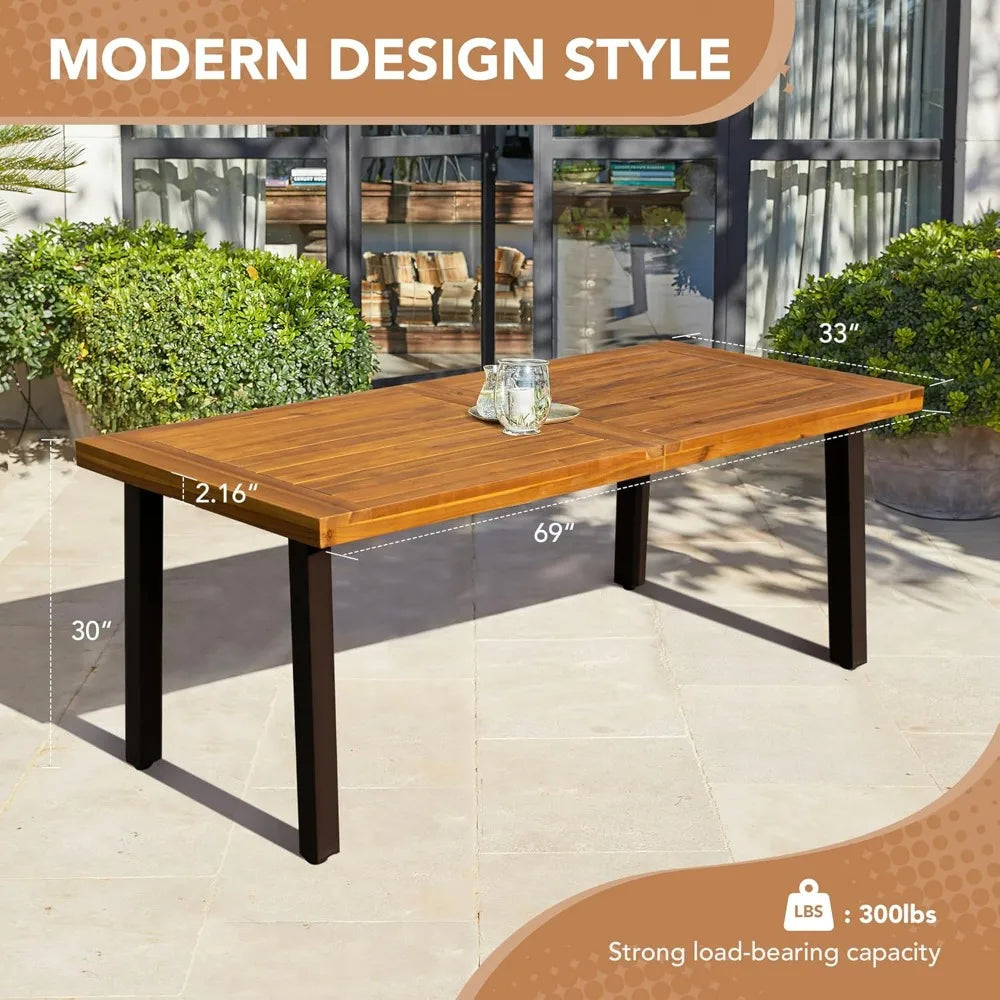 Acacia Wood Dining Table