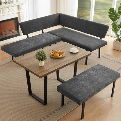 3-Piece Corner Dining Table Set