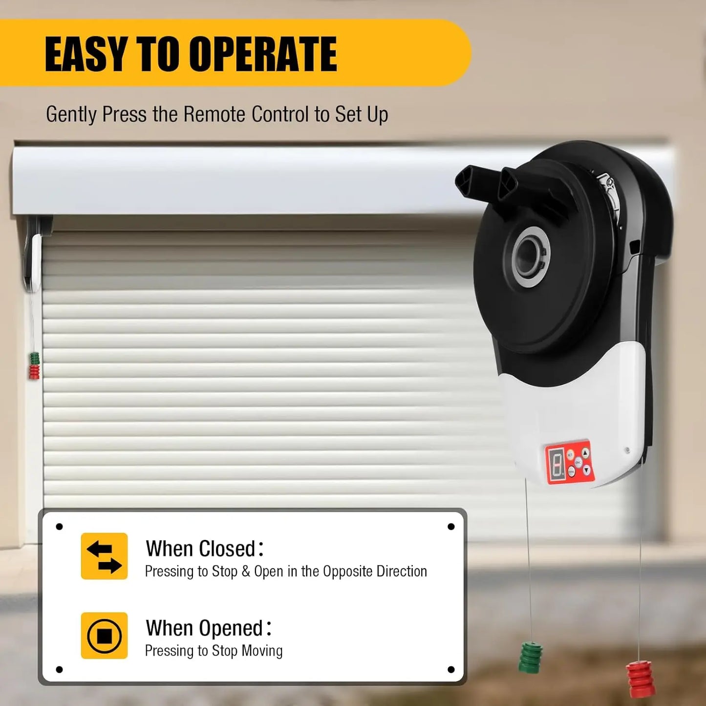 Automatic Roller Door Opener 110V with 2 Remotes