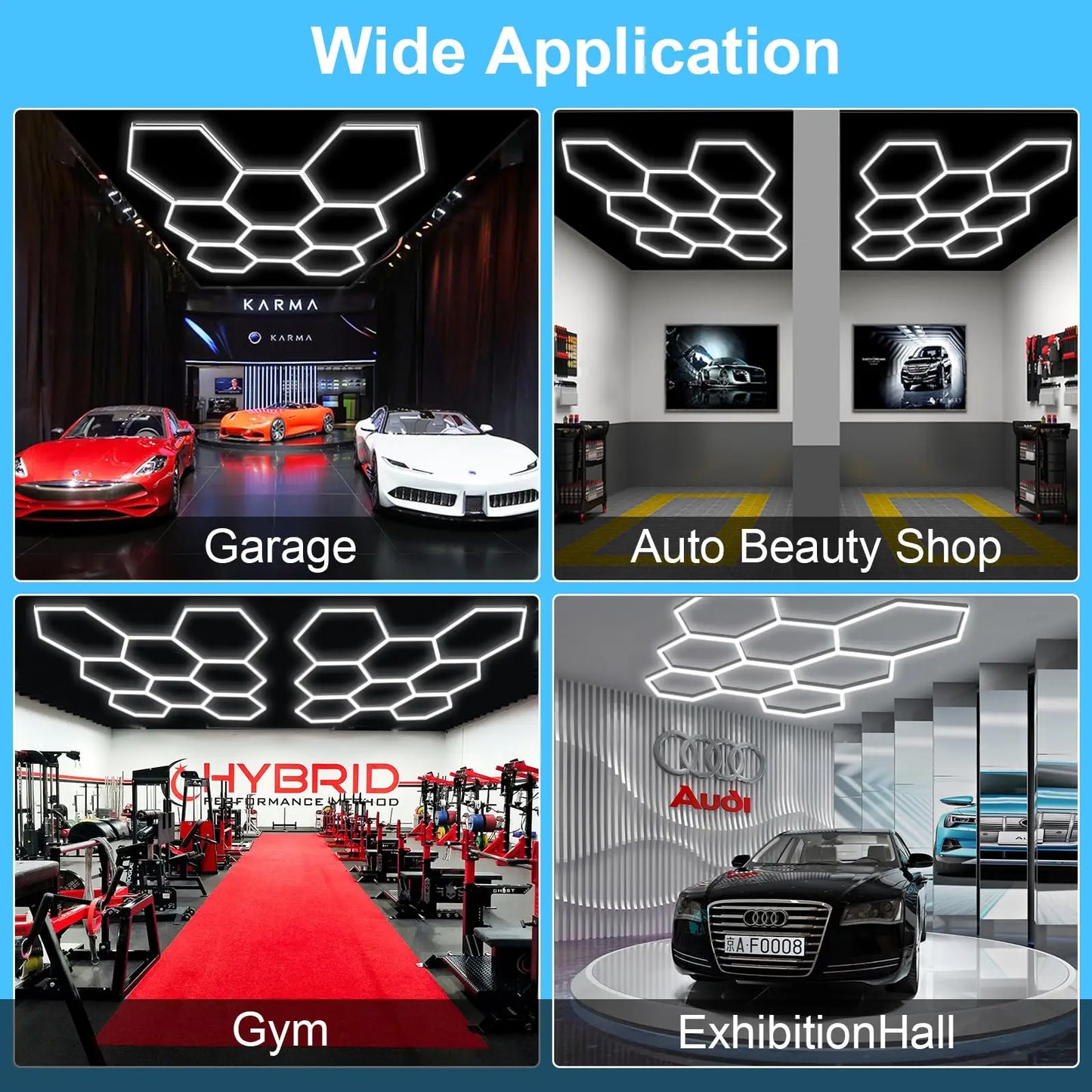 35 Pack 400W Hexagon Garage lights