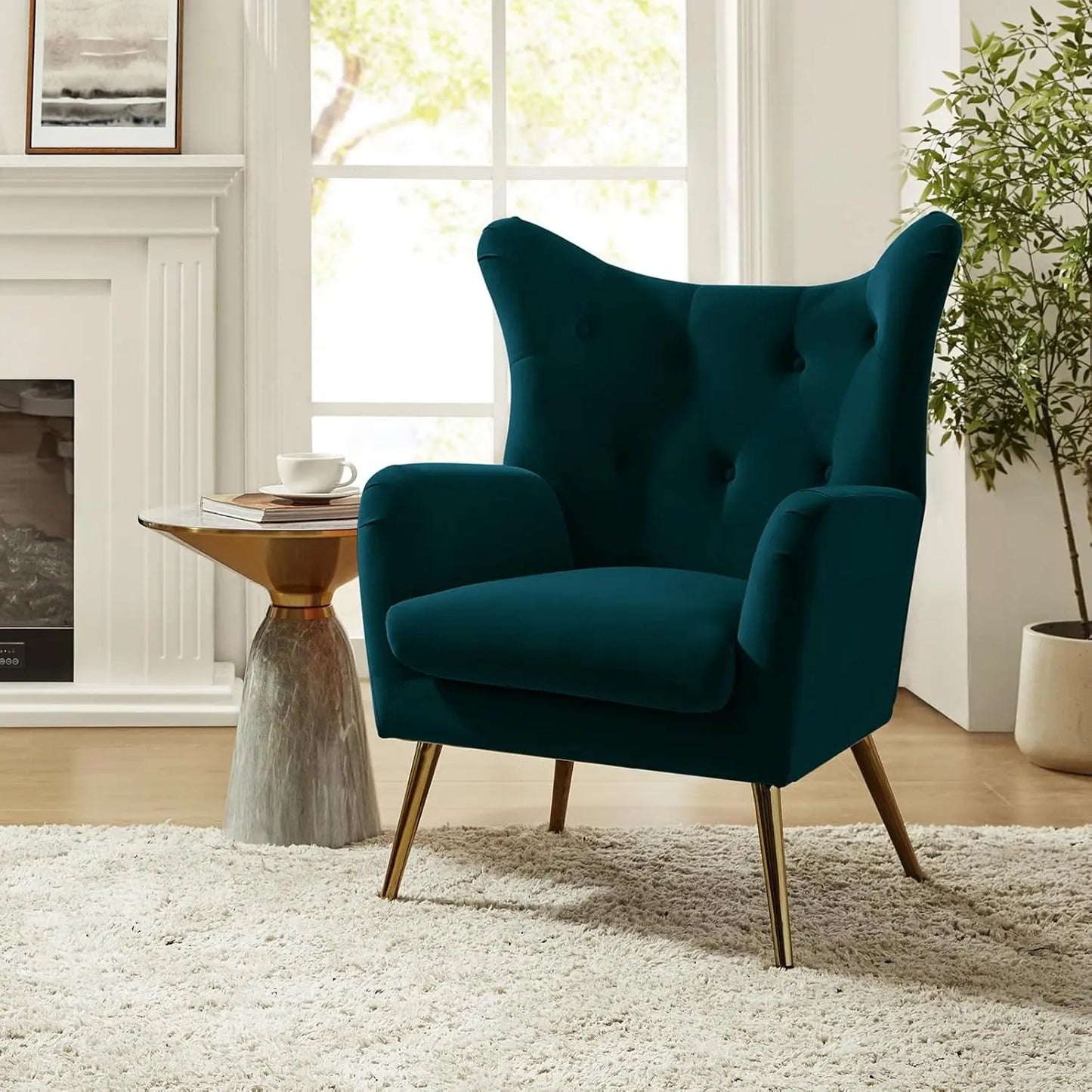 Home Velvet Accent Chair