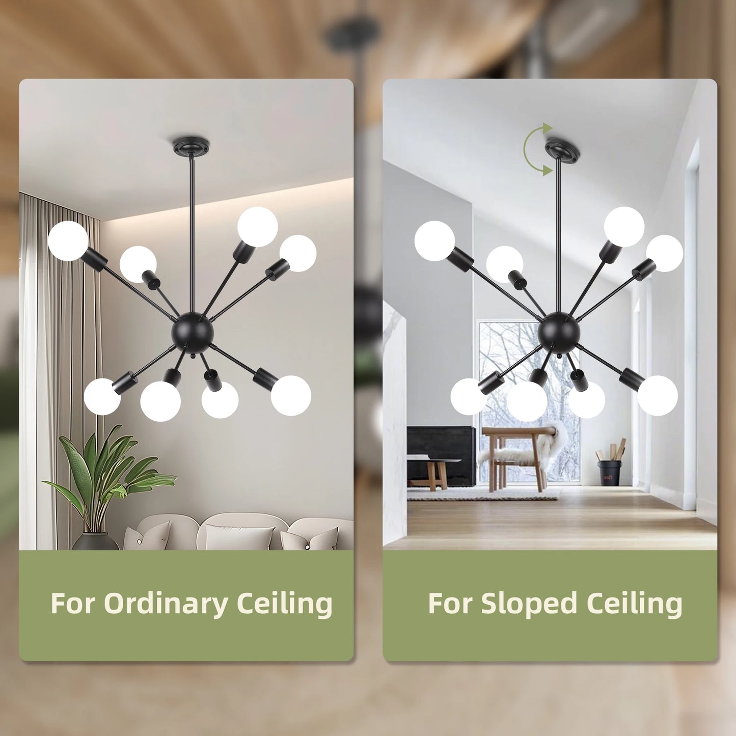 Modern Chandelier, dinning room, living room, ceiling light, led bulbs