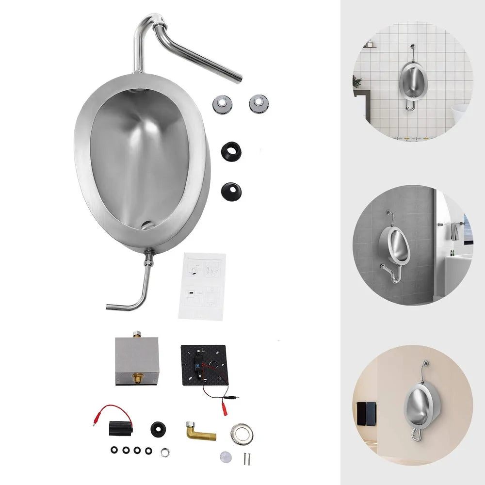 Automatic Wall Mounted Bathroom Urinal, Intelligent Sensor Flush