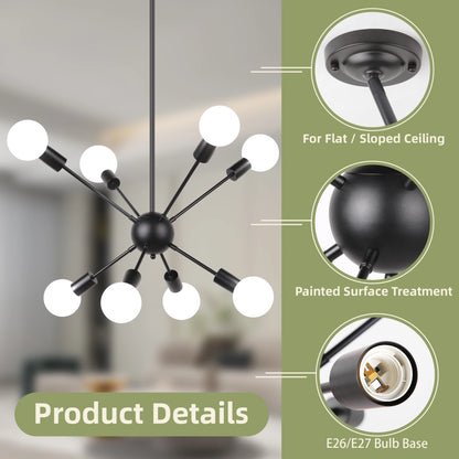 Modern Chandelier, dinning room, living room, ceiling light, led bulbs
