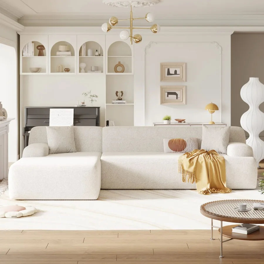 Modern Large LShape Modular Sectional Sofa  2 Piece