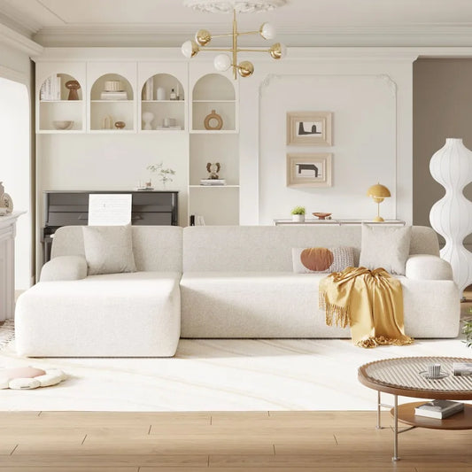 Modern Large LShape Modular Sectional Sofa  2 Piece