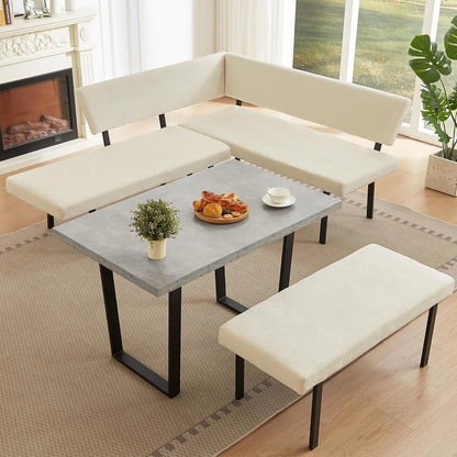 3-Piece Corner Dining Table Set