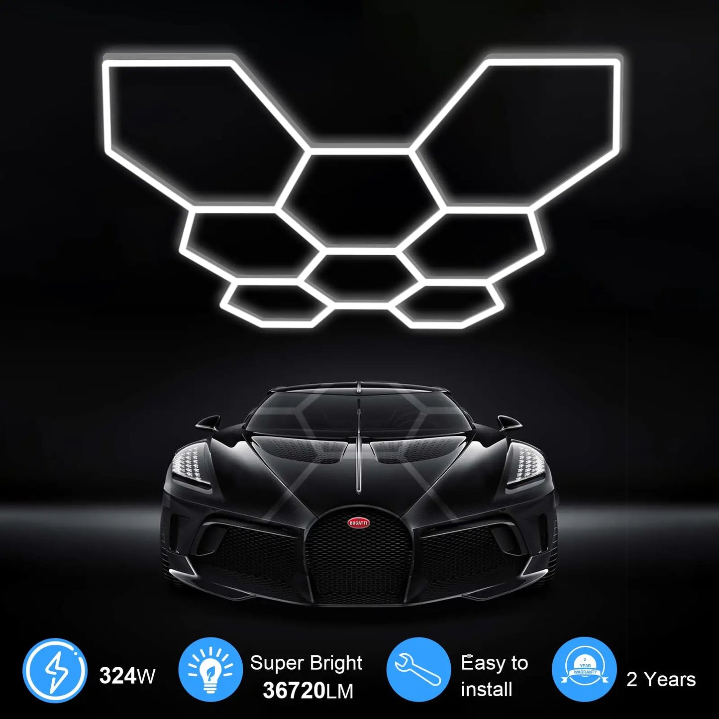 35 Pack 400W Hexagon Garage lights