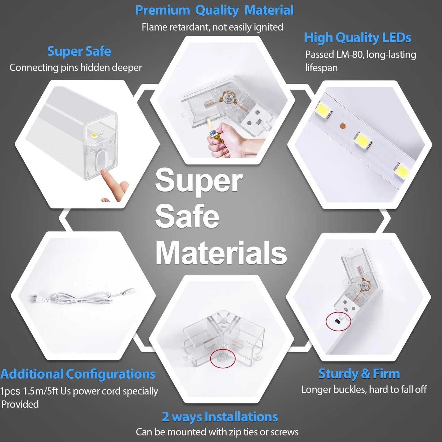 35 Pack 400W Hexagon Garage lights