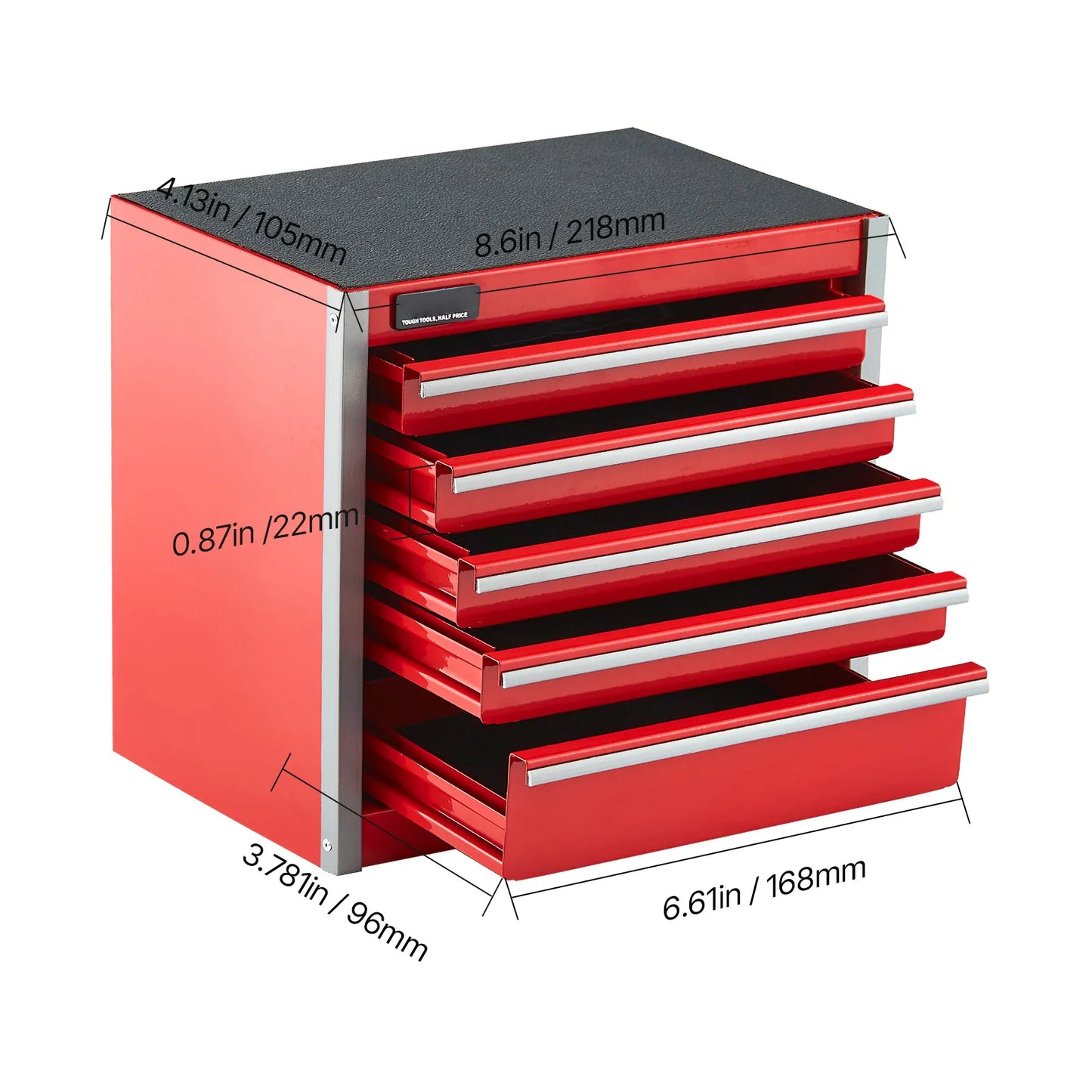 5-Drawer 8.6in Metal Tool Box