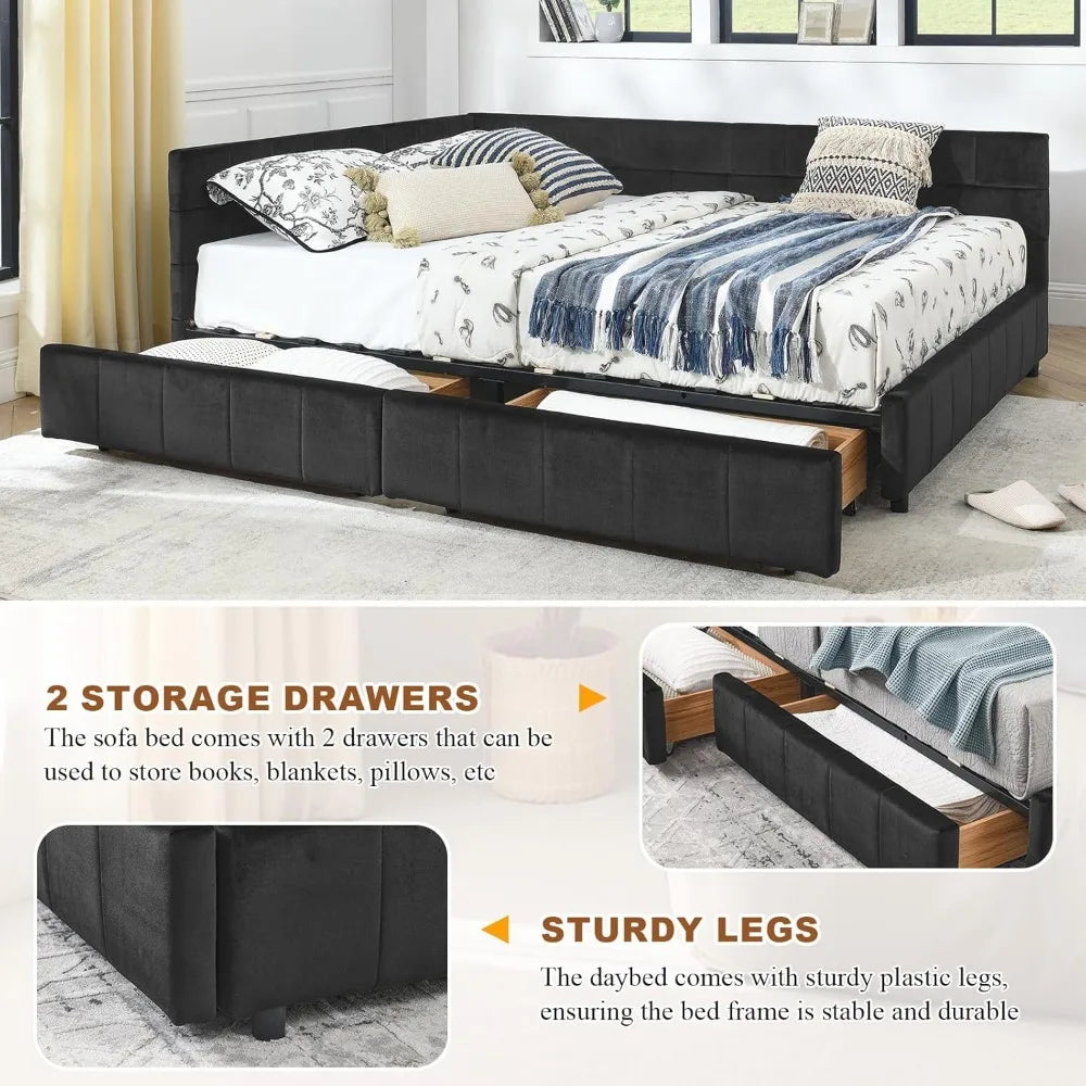 Full Size Daybed with Storage Drawers