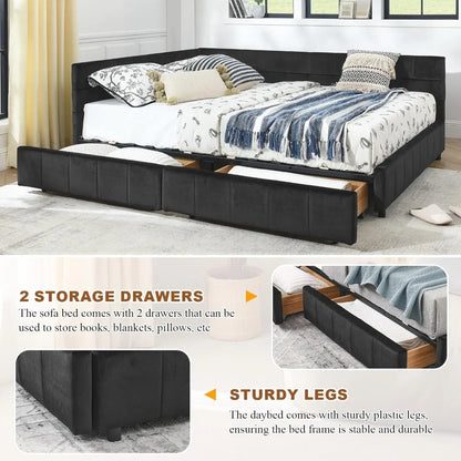 Full Size Daybed with Storage Drawers