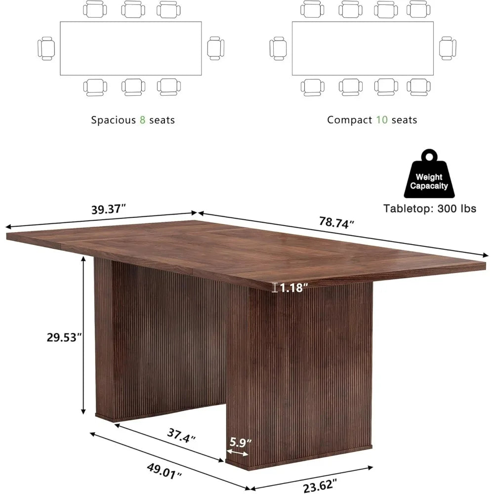 78 Inch Dining Table for Modern Farmhouse