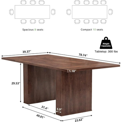78 Inch Dining Table for Modern Farmhouse