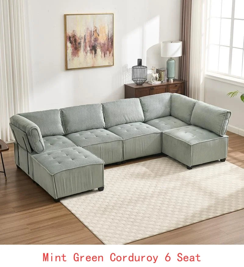 U-Shaped Modular Sectional Sofa