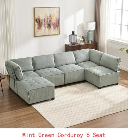 U-Shaped Modular Sectional Sofa
