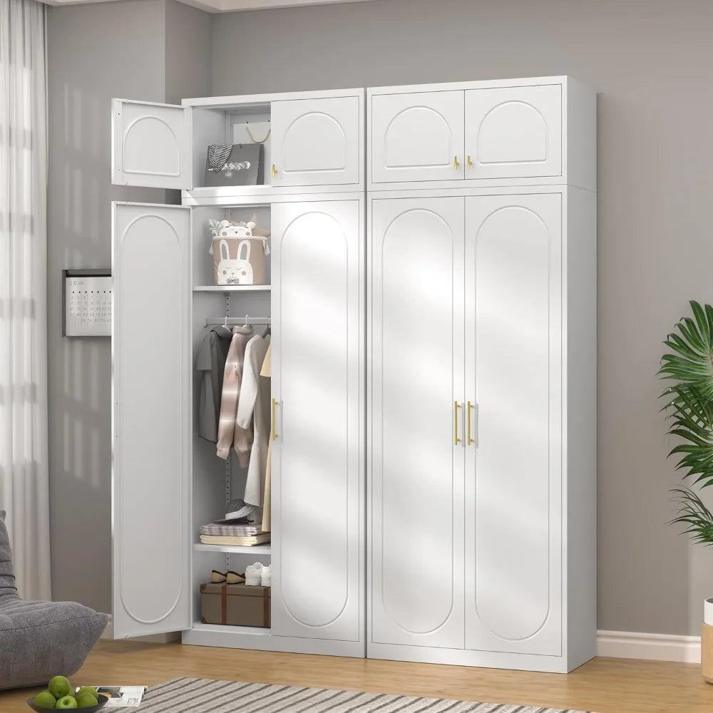 86" Metal Wardrobe